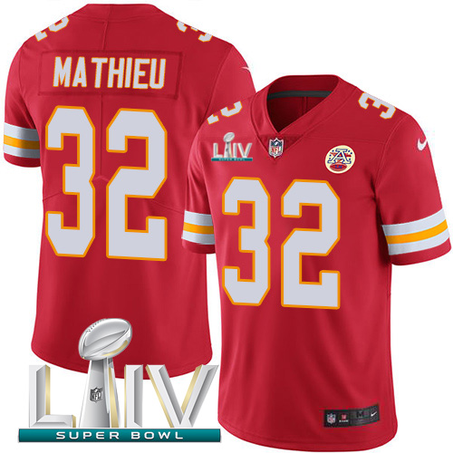 Kansas City Chiefs Nike #32 Tyrann Mathieu Red Super Bowl LIV 2020 Team Color Youth Stitched NFL Vapor Untouchable Limited Jersey